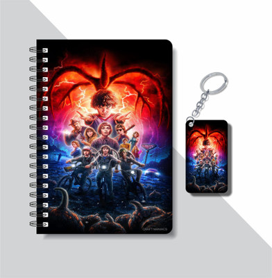craft maniacs STRANGER THING A5 Notebook RULED 160 Pages(STARNGER THINGS ELEVEN SUMMONS)