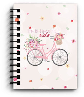 DI-KRAFT Wiro binding diary A5 Diary Unruled 160 Pages A5 Diary Unruled 160 Pages(Beige)