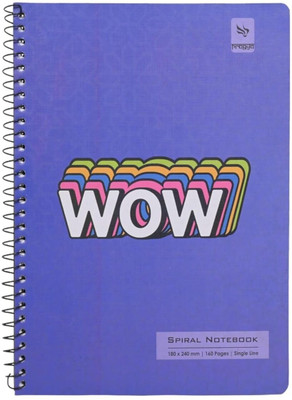 Pragya Spiral Notebook | (18x24 CM) | 600 GSM Paper B5 Note Book Single Line 160 Pages(Multicolor, Pack of 2)