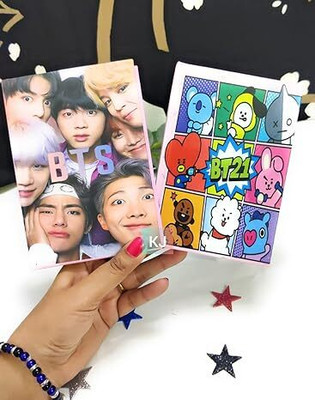 CLICKETYCLACK BTS Theme Regular Notebook YES 100 Pages(Multicolor)