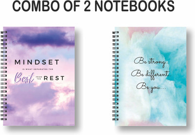 ROT RIX combo of 2 Notebooks A5 Diary ruled 144 Pages(Multicolor, Pack of 2)