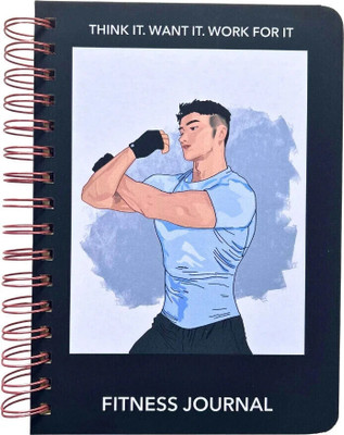 Bop Canvases Fitness Diary A5 Diary Printed 180 Pages(Multicolor)