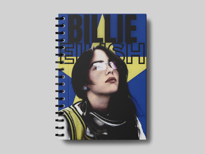 Journalised BILLIE EILISH Journal A5 Diary Ruled 100 Pages(Blue)