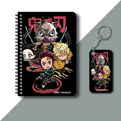 craft maniacs DEMON SLAYER 2023 NOTEBOOK COLLECTION A5 Notebook RULED 160 Pages(White)