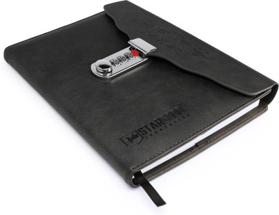 Stargood Innovation Lock Diary A5 Diary Single Ruled 162 Pages(Sable Black)