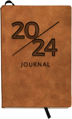 DI-KRAFT 2024 New Year Diary A5 Diary Ruled 365 Pages(Brown)