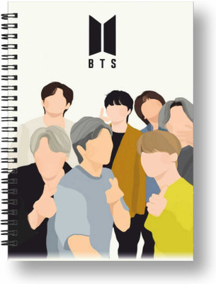 Papco BTS NOTEBOOK A5 Diary Ruled 144 Pages(Multicolor, Yellow)