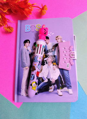 Paper Bear BT21 Regular Diary Designer 80 Pages(Purple, Pack of 2)