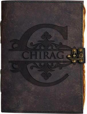 DI-KRAFT Handmade Classic Design Leather-C Printed Diary A5 Diary Unruled 200 Pages(Brown 68)