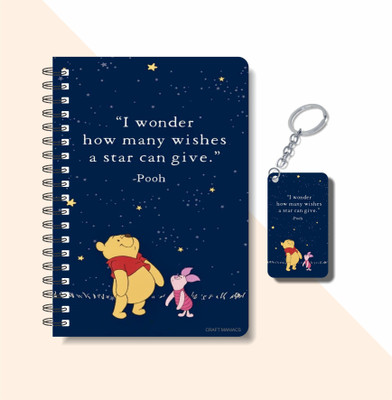 craft maniacs WINNIE THE POOH COLLECTION A5 Notebook RULED 160 Pages(Multicolor)