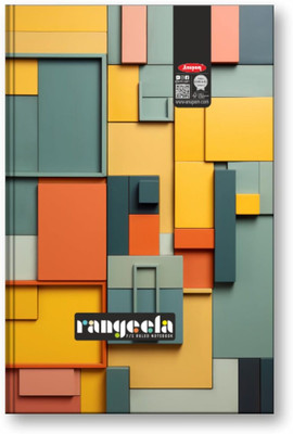 ANUPAM Rangeela Notebook Hard cover Long Book - Size 21x34cm - Single Line 65 GSM Paper Regular Notebook - For Students, Shops, Office, Warehouse and Factory use ( Q4 ) 280 Pages(White)