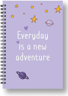 craft maniacs A5 A5 Notebook RULED 160 Pages(EVERYDAY IS A NEW ADVENTURE)