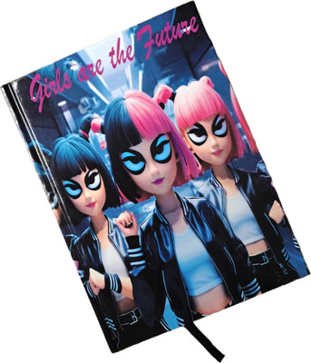 TECHNOCHITRA Bold Visionaries | Girls Designer Diary Notebook Journal A5 Notebook Ruled 192 Pages(Multicolor)