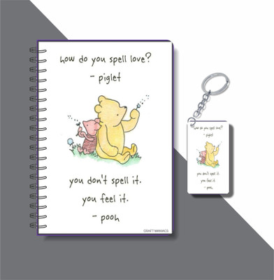 craft maniacs WINNIE THE POOH COLLECTION A5 Diary RULED 160 Pages(Multicolor)