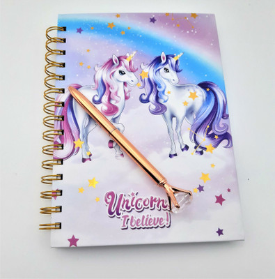 Paper Bear Unicorn A4 Diary Rolled 70 Pages(White, Pack of 2)