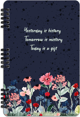 CREATIVE CONVERT A5 DESIGNER NOTE BOOK, WIRE-O DIARY A5 Notebook RULED 150 Pages(Multicolor, Blue)