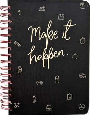 Bop Canvases Fitness Diary A5 Diary Printed 130 Pages(Multicolor)