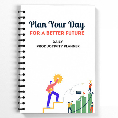 Hippie Toobi Undated Daily Planner To Do List Goal Tracker for Productivity A5 Planner/Organizer Ruled 186 Pages(PlanYourDay)