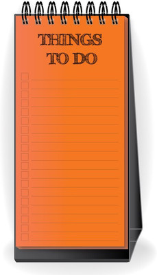 Nourish Desktop Standing Things To Do List Orange Regular Desk Planner Ruled 50 Pages(Orange)
