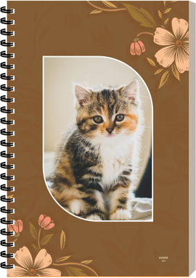 ESCAPER Cat Design Dairy For Office, Travel & Personal Use, Binding Notebook A5 Diary Ruled 160 Pages(Cute Cats Design 5)