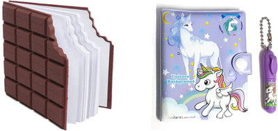 Ridhi Sidhi Unicorn A5 Diary yes 70 Pages(Multicolor, Pack of 2)