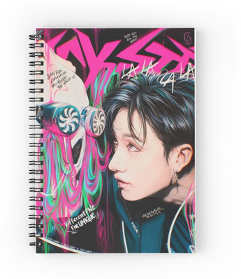 craft maniacs STRAY KIDS DIARIES 2025 A5 Notebook RULED 160 Pages(Black)