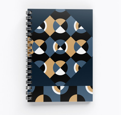 RJPRINTS RJ Prints Abstract Retro Design A5 Notebook Unruled 160 Pages(Multicolor)