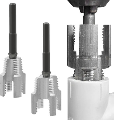 SERPLEX 2Pcs Pipe Threading Die Heads for Drill 1 2 and 3 4 NPT Die Handle(20.32 cm)