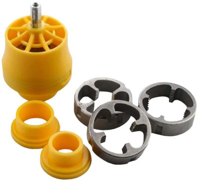 AASONS Plastic Pipe Die Set with 3 Dies, 3-Sizes 1/2'', 3/4'', 1'' for Electric Drill Die Handle(4 cm)