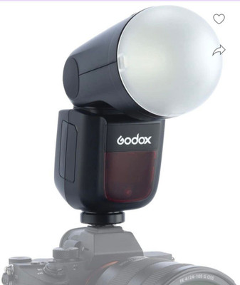 SLB godex diffuser v.1 round head Flash Heads Dome Ak-R11, Godox V1 Round Head Flash, Godox Ad100pro / H200 Diffuser(White)