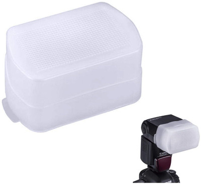 fotokina Omni Reflector for On-Camera or Off-Camera Flash Gun, Flash Cap Bouncer for Speedlight & DSLR Cameras Diffuser(White)