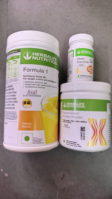 HERBALIFE FORMULA 1 MANGO(500g)+ PROTIEN POWDER (200g)+AFRESH LEMON(50g) SET OF 3 PCS MANGO, LEMON Powder(750 g, Pack of 3) HERBALIFE FORMULA 1 MANGO(500g)+ PROTIEN POWDER (200g)+AFRESH LEMON(50g) SET OF 3 PCS MANGO, LEMON Powder(750 g, Pack of 3)
