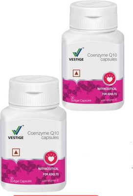 Vestige COENZYME Q10 SOFTGEIS PACK OF 2 UNFLAVOR Capsules(200 g, Pack of 2)