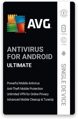 AVG Mobile Security for Android - Ultimate Anti-virus 1 Device PC (Antivirus, VPN Security, Junk Cleaner) 3 Years Mobile Security (Email Delivery - No CD)(Standard Edition)