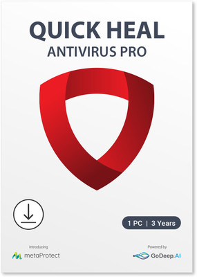 QUICK HEAL 1 PC PC 3 Years Anti-virus Compatible with Windows (Email Delivery - No CD)(Standard Edition)