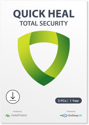 QUICK HEAL 5 PC PC 1 Year Total Security (Email Delivery - No CD)(Standard Edition)