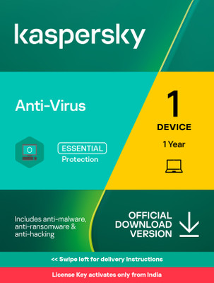 Kaspersky New Subscription 1 PC PC 1 Year Anti-virus Compatible with Windows (Email Delivery - No CD)(Standard Edition)