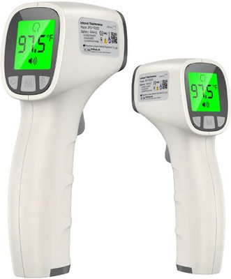 Carent FR-202 Infrared Non Contact Digital Gun Thermometer with LCD Display for Baby & Adults Thermometer(White)