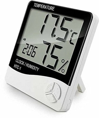 MCP Healthcare Electronic Room Thermometer HTC-1 Digital Humidity & Lodge/Room Thermometer for Indoor/Outdoor with Multifunction Thermometer(White)