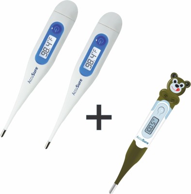 AccuSure Thermometer Combo-1 MT-32 And Kids Thermometer Bear Thermometer(White, Brown)