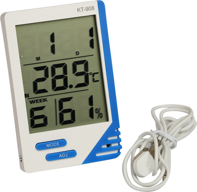 Dr care Digital Room Temperature and Humidity Meter Multi-Function Indoor Thermometer KT-908 Thermometer(White)