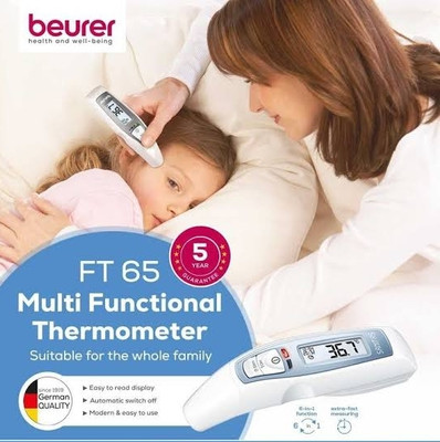 Health Track BEURER FT65 MULTIFUNCTIONAL 6 IN 1THERMOMETER WITH 3 YEAR GUARANTEE BEURER FT65 MULTIFUNCTIONAL 6 IN 1THERMOMETER WITH 3 YEAR GUARANTEE Thermometer(Multicolor)