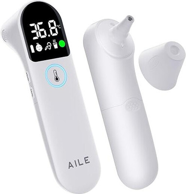 MCP MD1231 AILE Ear & Forehead Thermometers for Baby and Adult Thermometer(White)