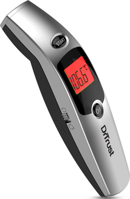 Dr Trust (USA) Non Contact Forehead Temporal Artery Infrared Thermometer With Color Coded Fever Guidance Model 603 Thermometer(Silver)