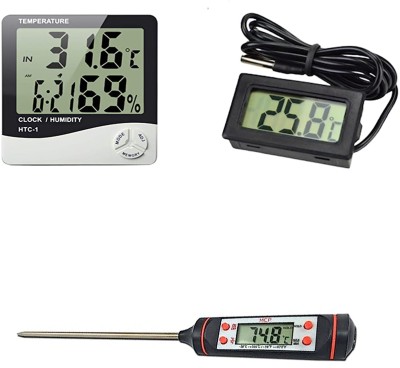 Dr care HTC-1, TPM-10, TP-101 Ultimate Temperature Control Combo Pack Digital Fridge, Food & Room Thermometer Thermometer(Black)