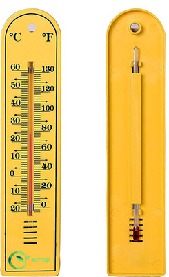 RCSP Indoor Wall-Mounted Thermometer, Celsius and Fahrenheit Display, Compact, Easy-to-Read Design For Home & Office Use Thermometer(Yellow)