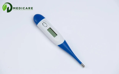 D MEDICARE d-flexible Flexible Tip Digital Thermometer with One Touch Operation for Child and Adult Thermometer(Blue)