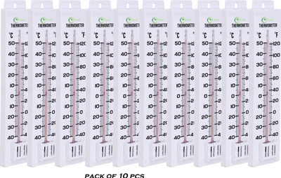 RCSP Room Thermometer Indoor Wall-Mounted Thermometer, Celsius and Fahrenheit Display Compact, Easy-to-Read Design For Home & Office Pack of 5 Thermometer(White)