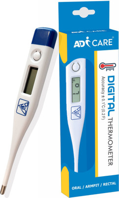 ADICARE - Mercury-Free Digital Thermometer for Kids & Adults With Fever Alert & Memory Function-pack of -1 Thermometer(White)