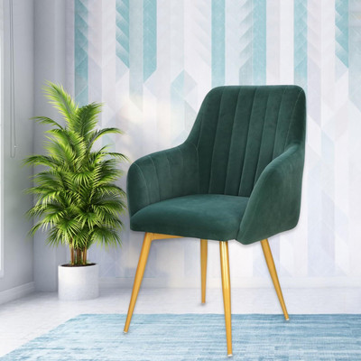 ALVON 37 Fabric Dining Chair(Set of 1, Finish Color - Green)